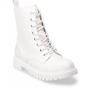 SO Women's White Combat Boots size 9